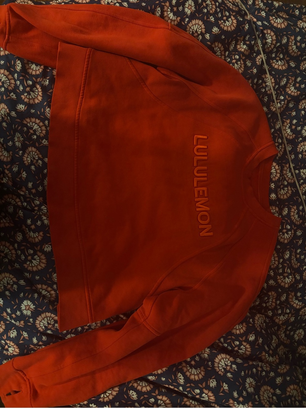 lululemon athletica Men’s Crewneck Sweatshirt - Red-Orange